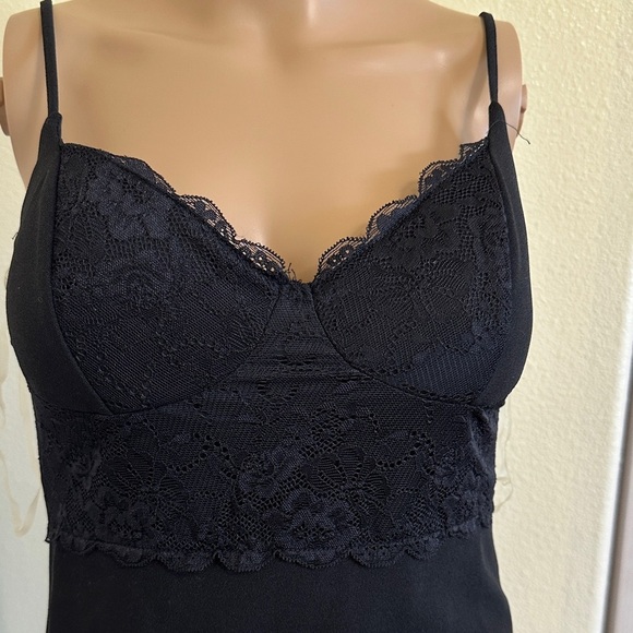 Privy Black Lace Trim Chemise - Picture 2 of 3